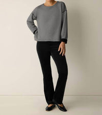 Eileen Fisher - Doubleknit Organic Cotton Stripe Reversible Top