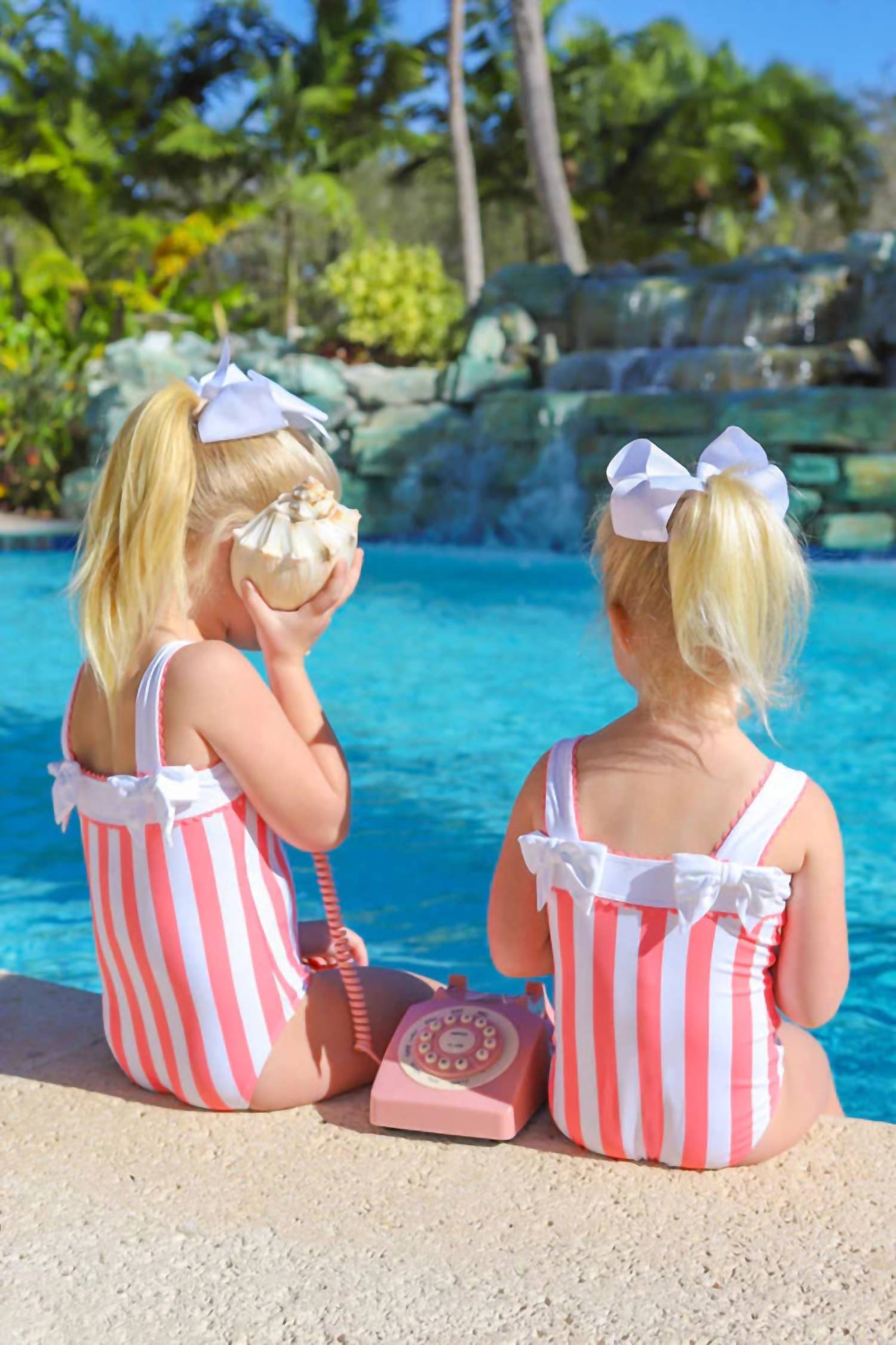 The Beaufort Bonnet Company - Girl's Shannon Bow Bathing Suit