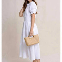 SOUTHERN TIDE Christa Short Sleeve Maxi Dress in classic white - women's dress - view 4