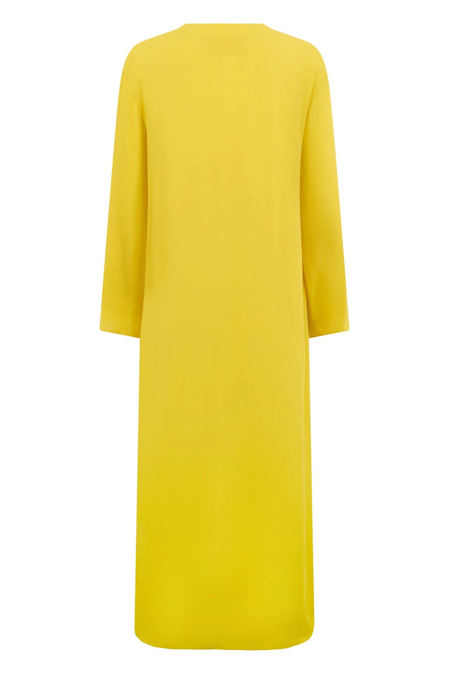 valentino maxi dress Valentino Georgette Kaftan Dress Woman Yellow 40