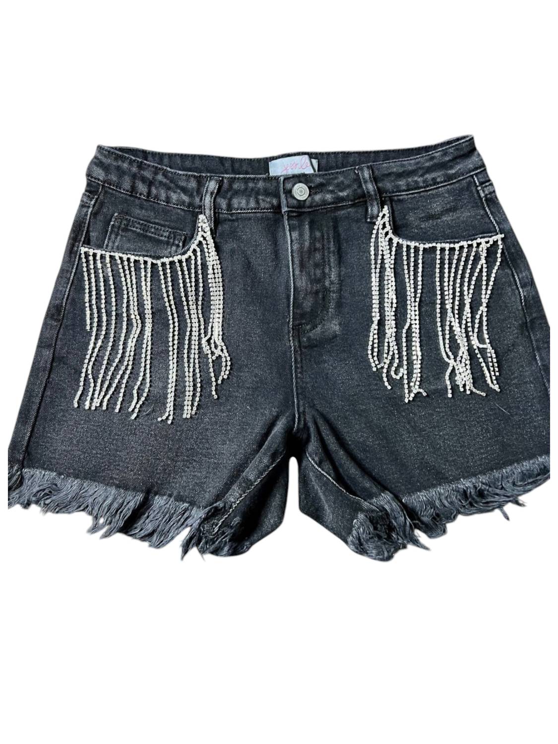 Jess Lea - Jovie Fringe Rhinestone Shorts