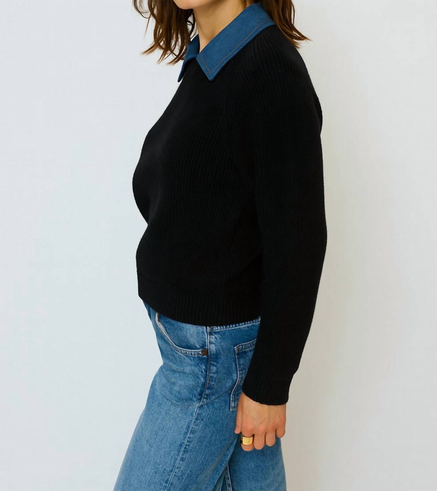 Central Park West - Dash Denim Collar Pullover