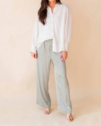 Sage The Label - Stillness Yoked Splitcuff Button Down Shirt