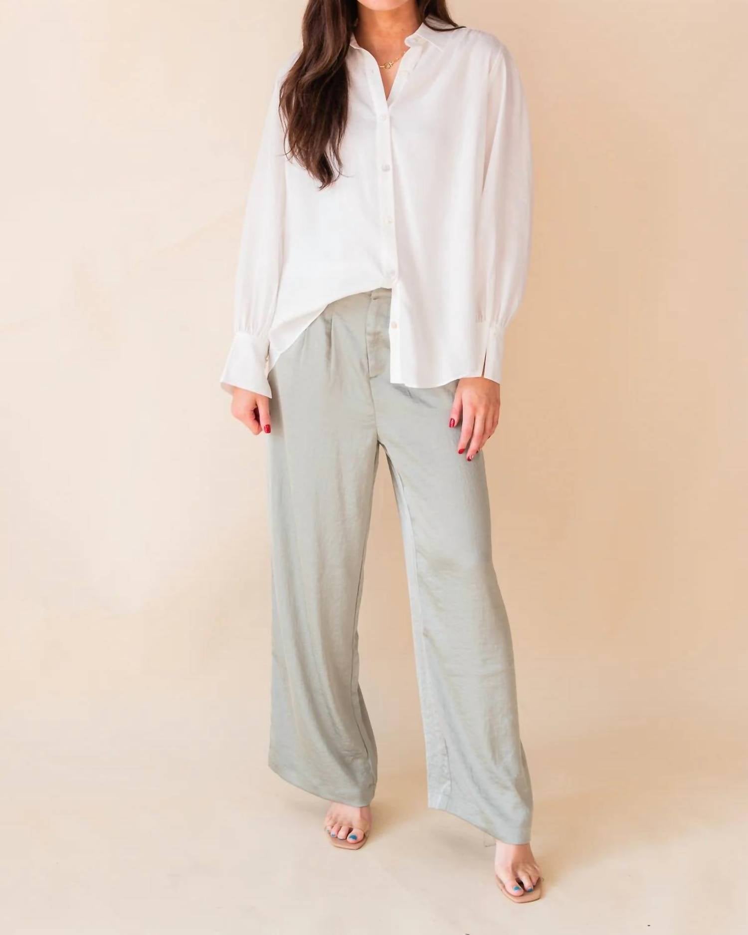Sage The Label - Stillness Yoked Splitcuff Button Down Shirt
