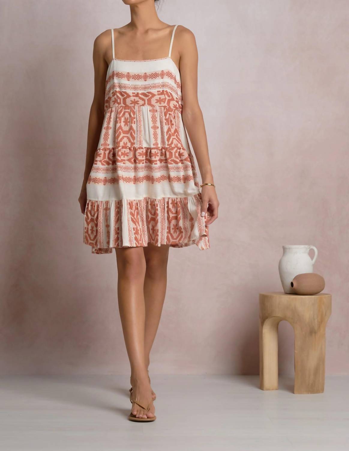 Elan - Andi Spaghetti Strap Mini Dress