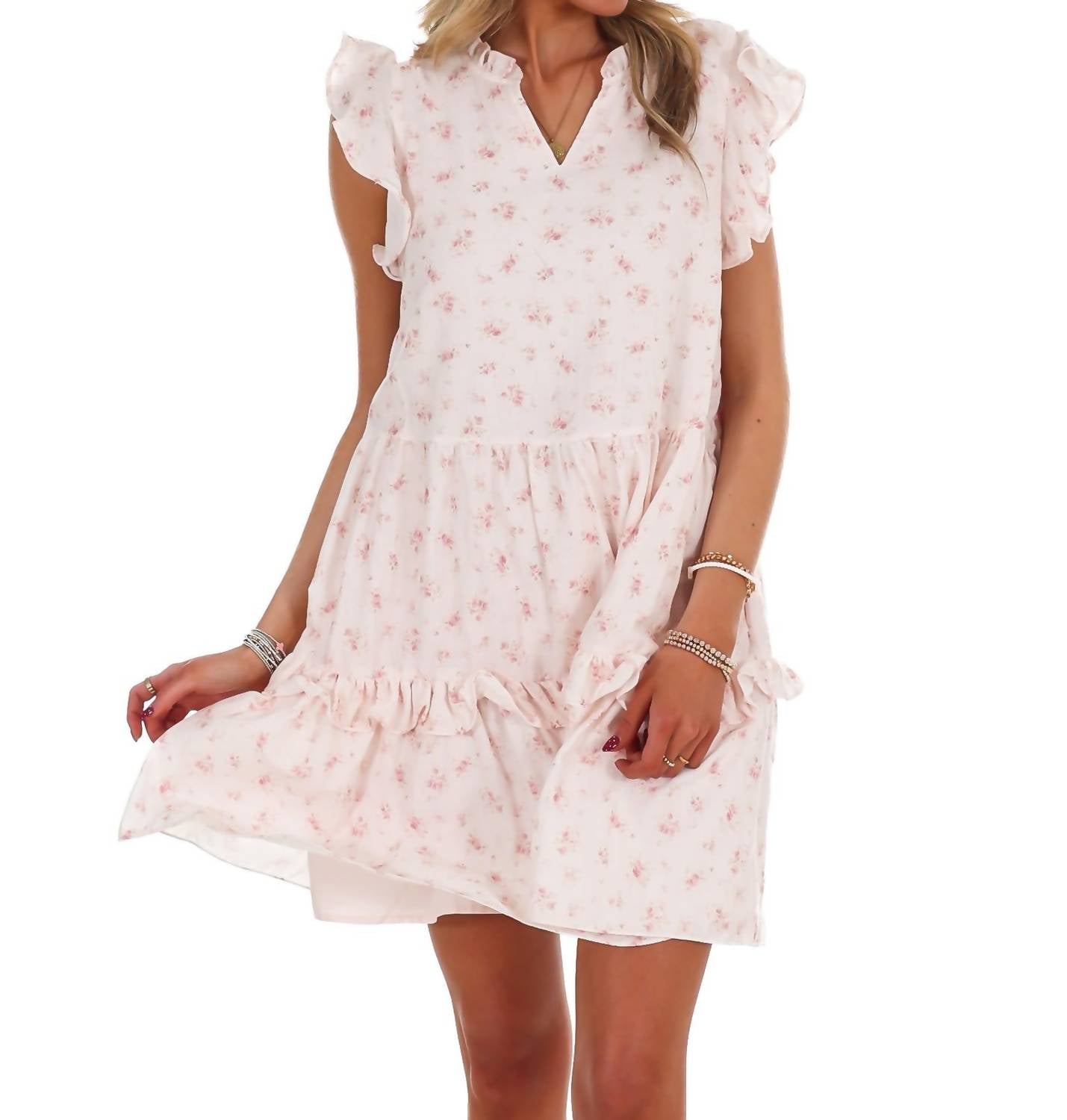 In February - Floral Phase Flare Mini Dress