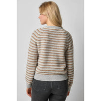 Lilla P - Button Front Striped Cardigan