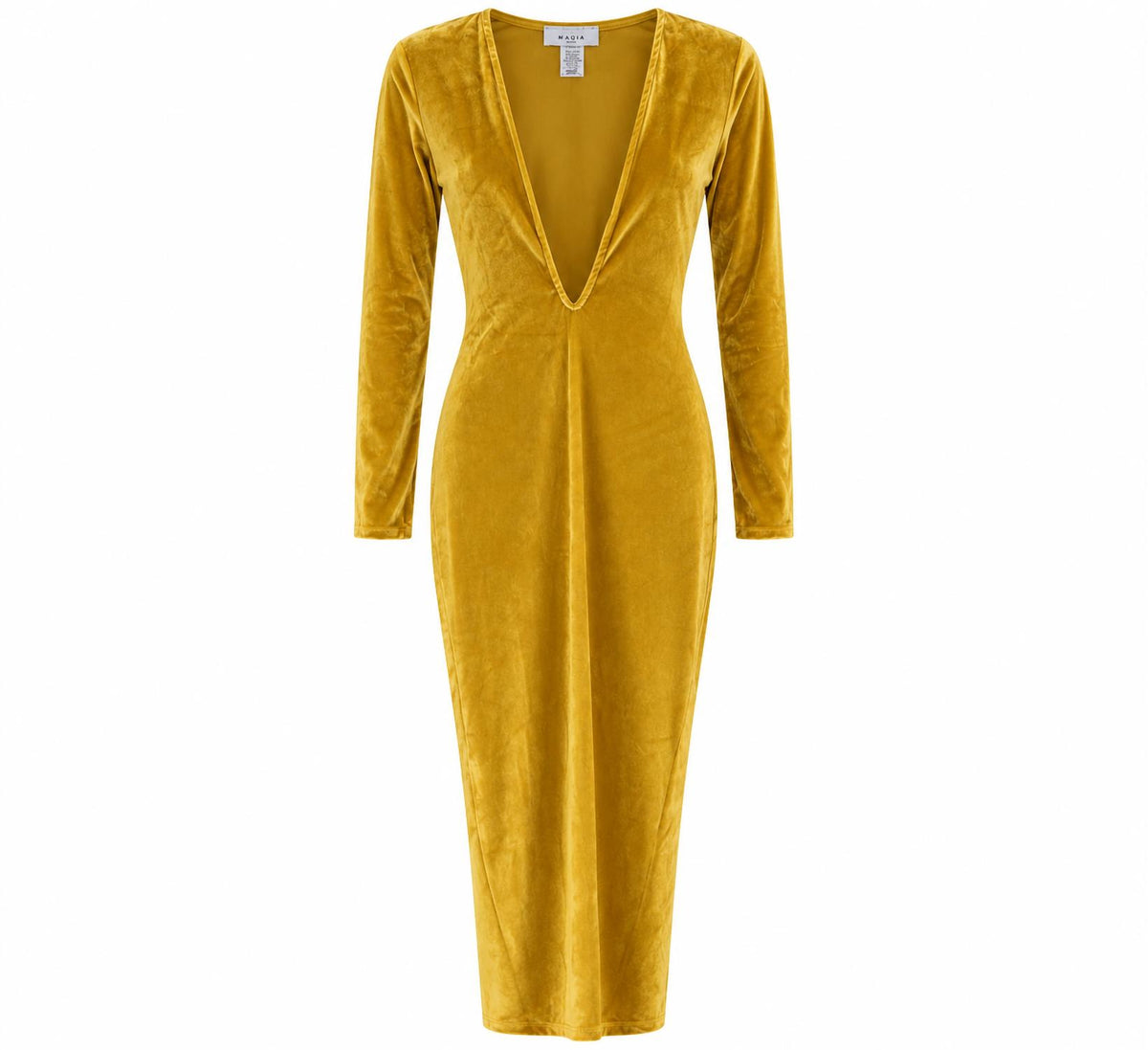 Magia - Women's Velvet V-neck Bodycon Dress