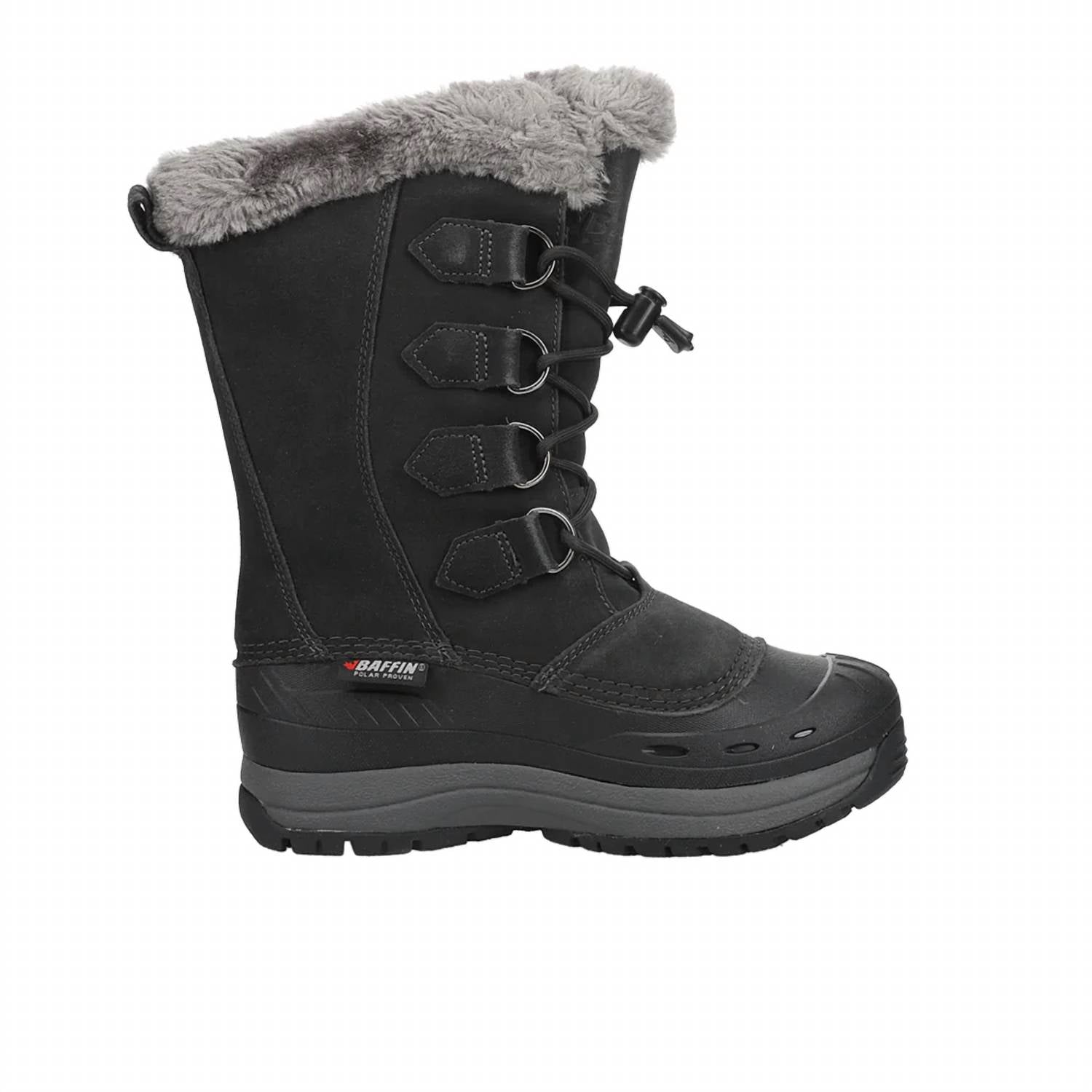 Baffin Women's Chloe Waterproof Insulated Snow Boots in black - women's shoe - detail view