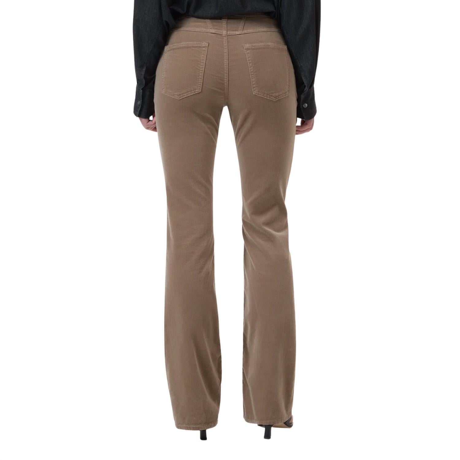 CLOSED Jovanna Flared Velvet Pants in clay beige - women's jeans - view 4