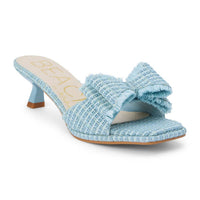 Beach by Matisse Women's Penelope Square Toe Kitten Heel Pumps in powder blue - women's sandal - detail view
