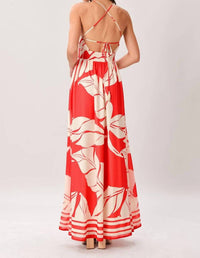Flying Tomato - Printed Woven Maxi Dress