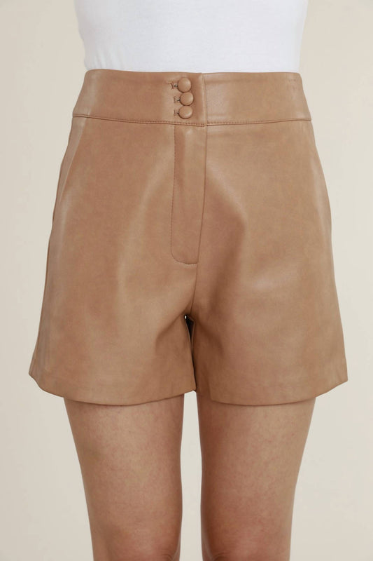 Dolce Cabo - High Waisted Faux Leather Shorts