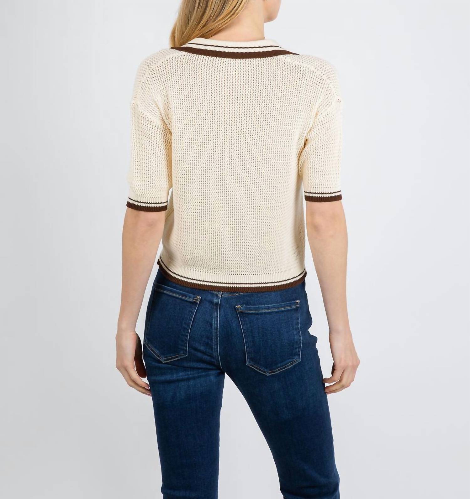 MARELLA Embi Polo Sweater in wool white - women's sweater - view 4