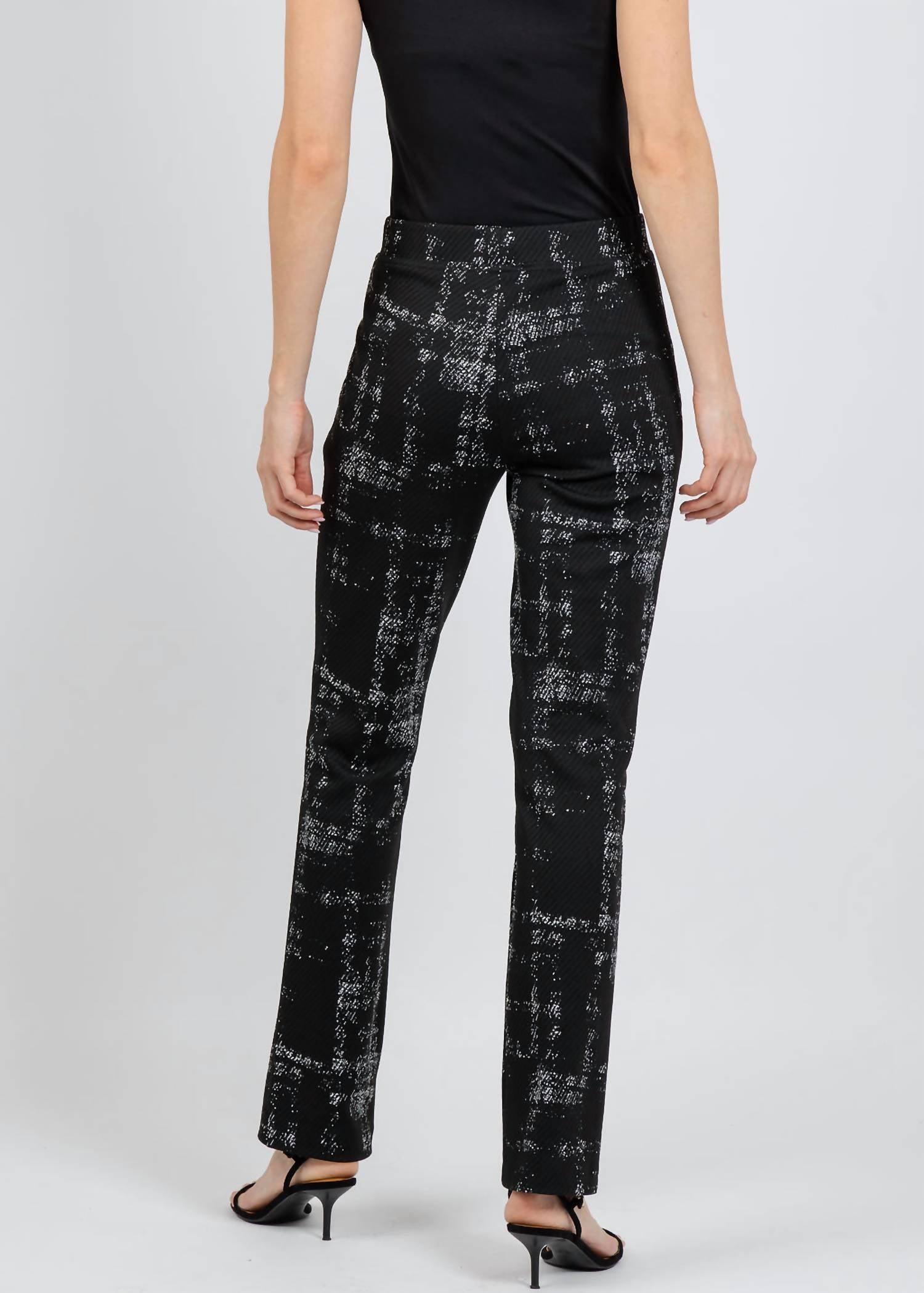 Joseph Ribkoff - Plaid Print Pull On Pants