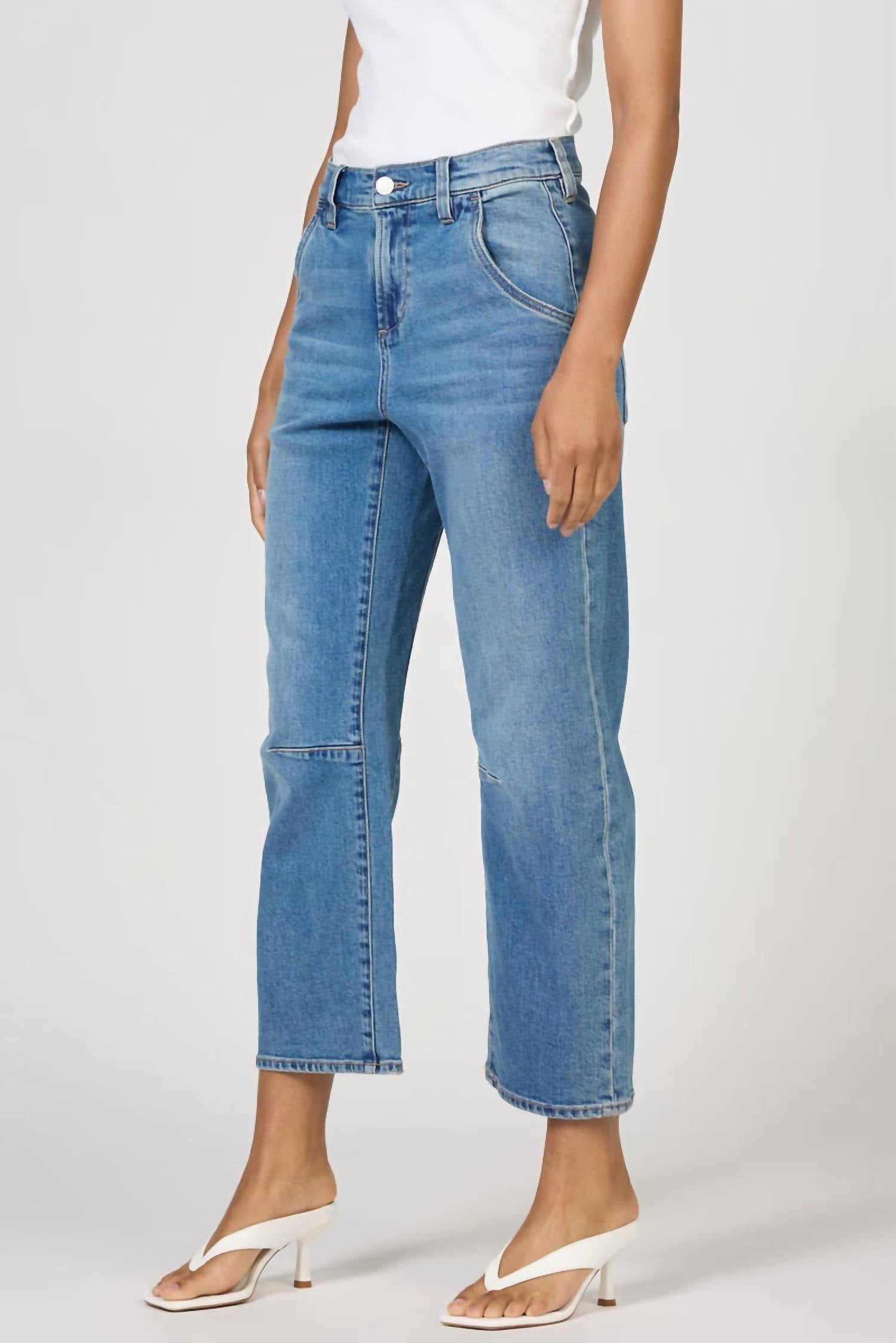 DEAR JOHN DENIM Lasso High Rise Clean Hem Jeans in kenia blue - women's jeans - alternate view