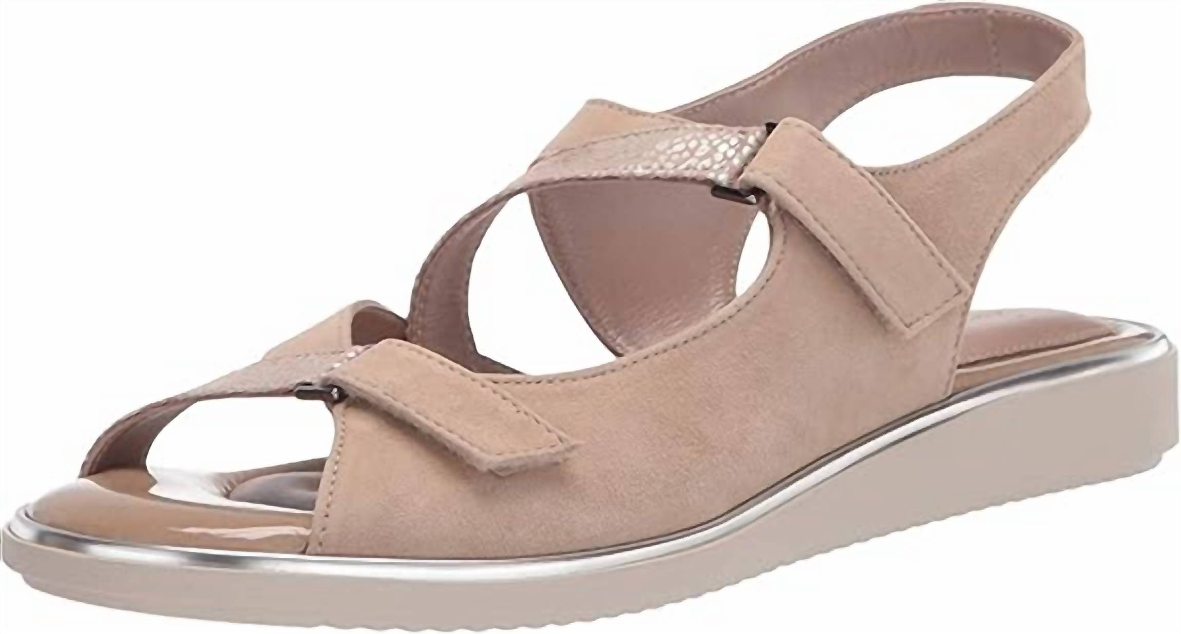 Beautifeel Women's Robin Sandals in oro leo satinato print suede - women's sandal