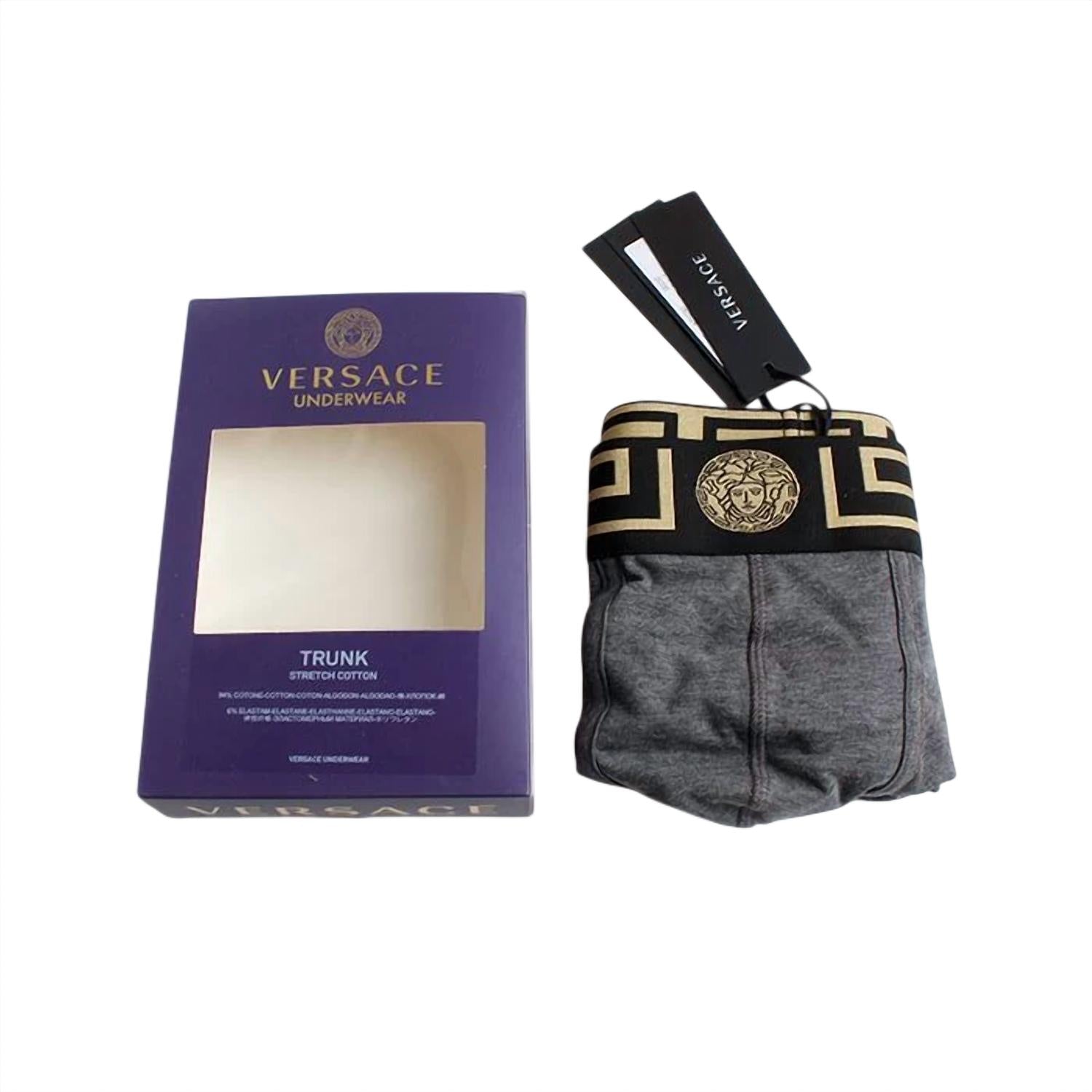 Versace - Men's Long Trunk With Greca Border