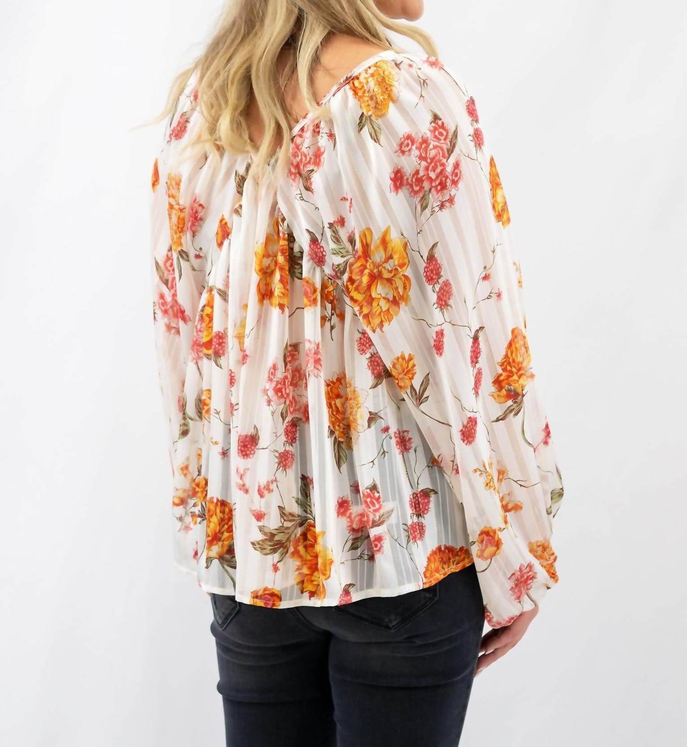 Bucketlist - Floral Print V-neck Top