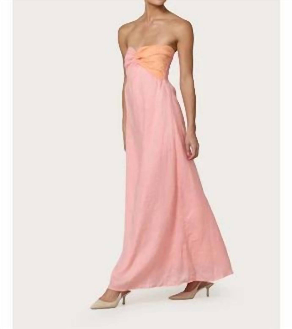Lusana - Melody Strapless Maxi Dress