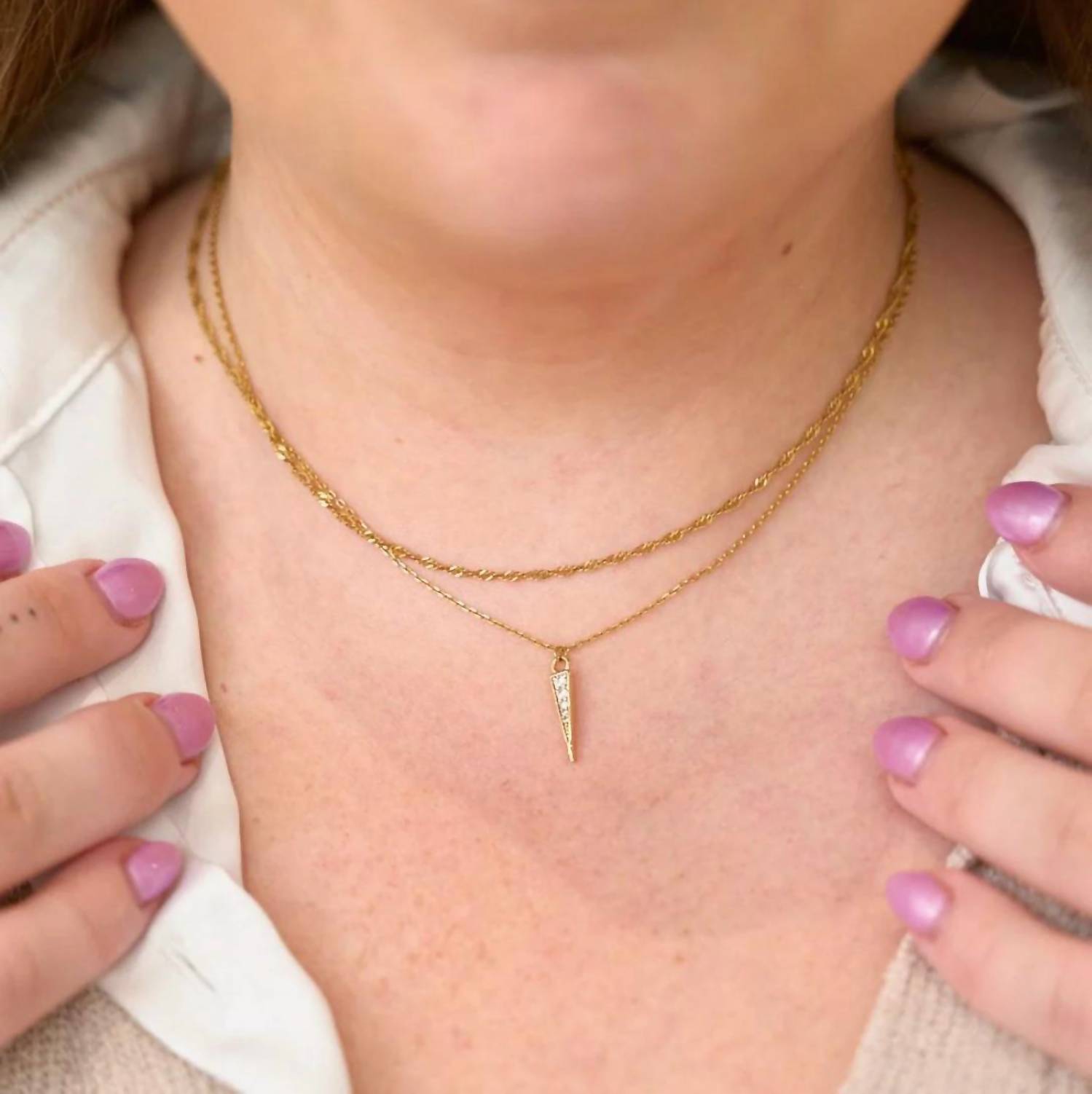 Nikki Smith Designs Women's Fallon Necklace in gold - women's jewelry - alternate view