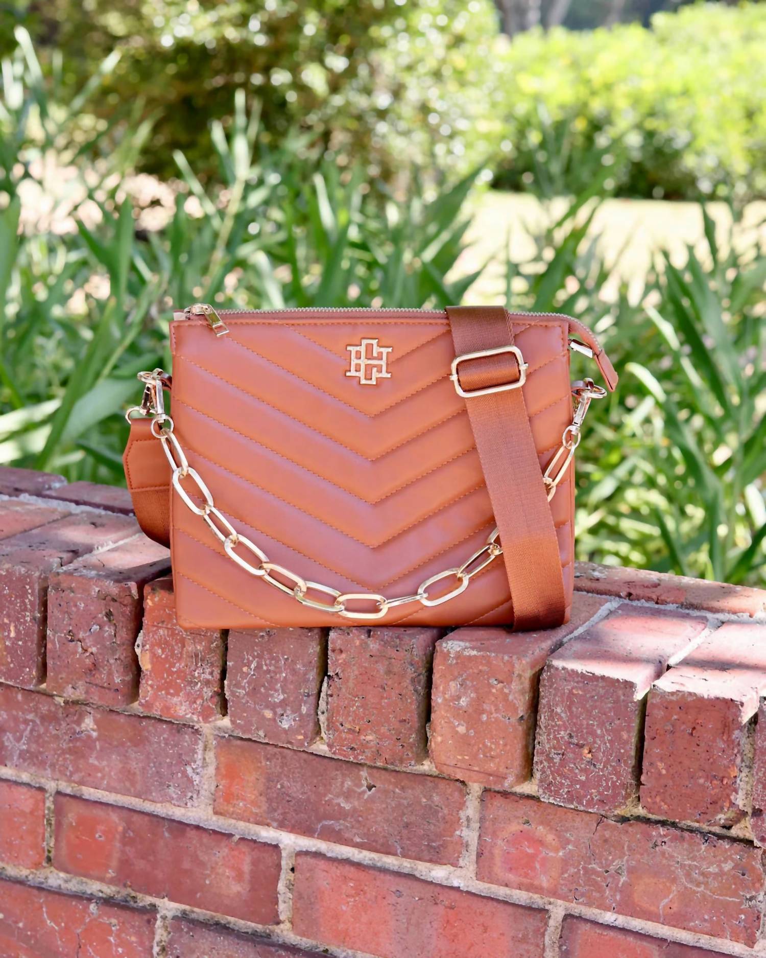 Caroline Hill Women's Ariana Crossbody Bag in saddle - women's bag