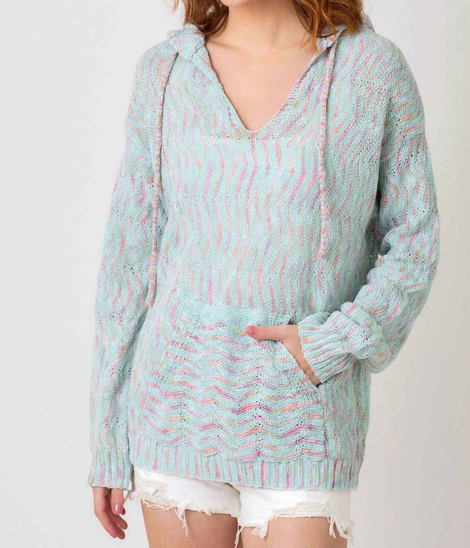 Mystree - Chevron Hoodie Sweater