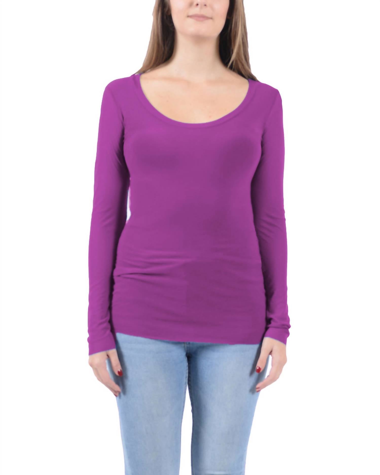 Petit Pois By Viviana G - Scoop Neck Long Sleeve Mesh Tee
