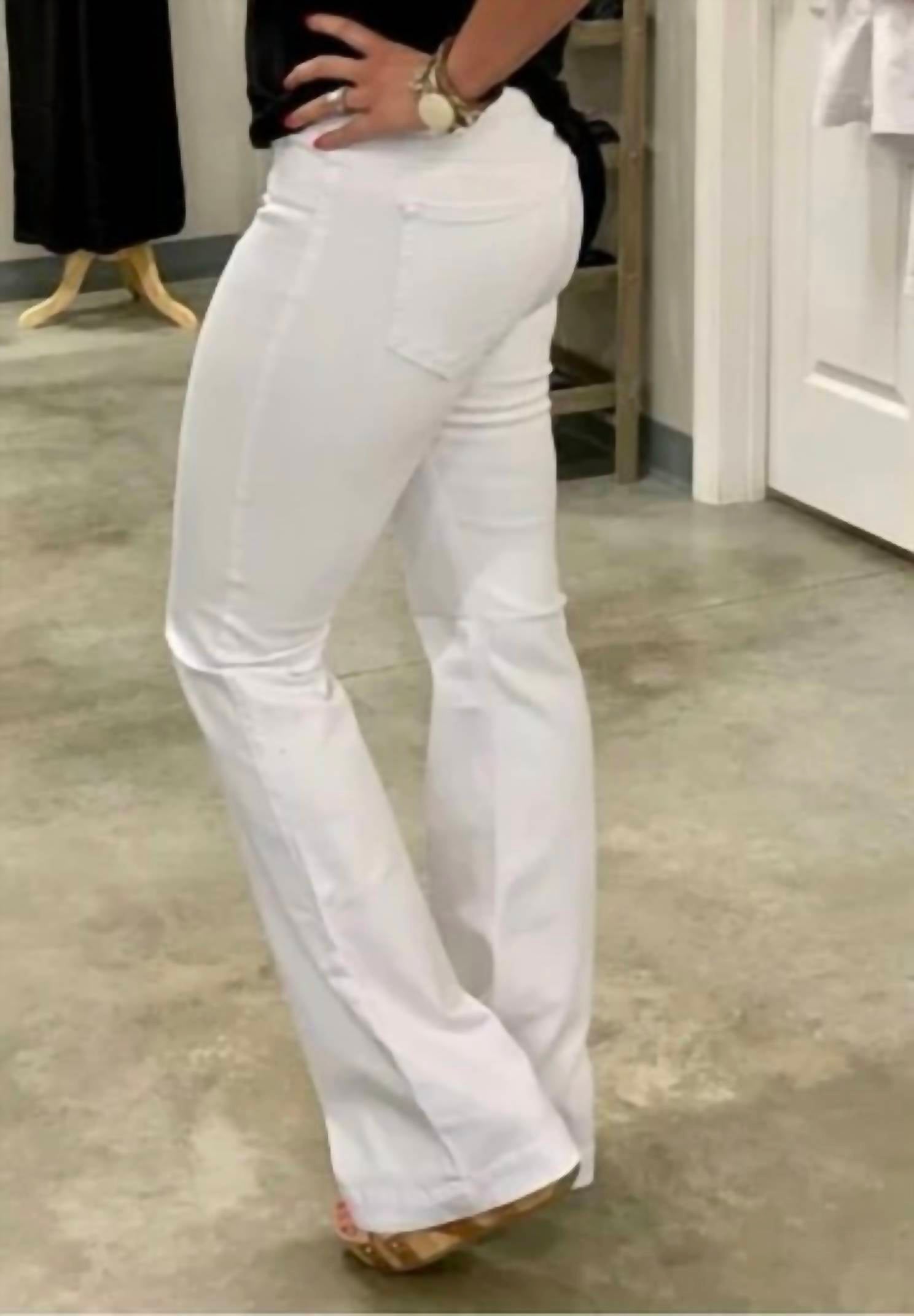 Cello - Mid Rise Pull On Flare Jeans