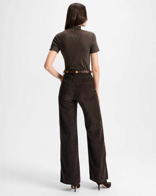 Veronica Beard - Taylor High Rise Wide Leg Corduroy Pants