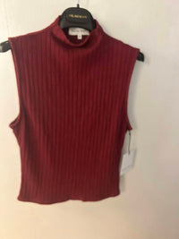 Bella Dahl Women's Rib mock neck top in sweet merlot - women's shirt