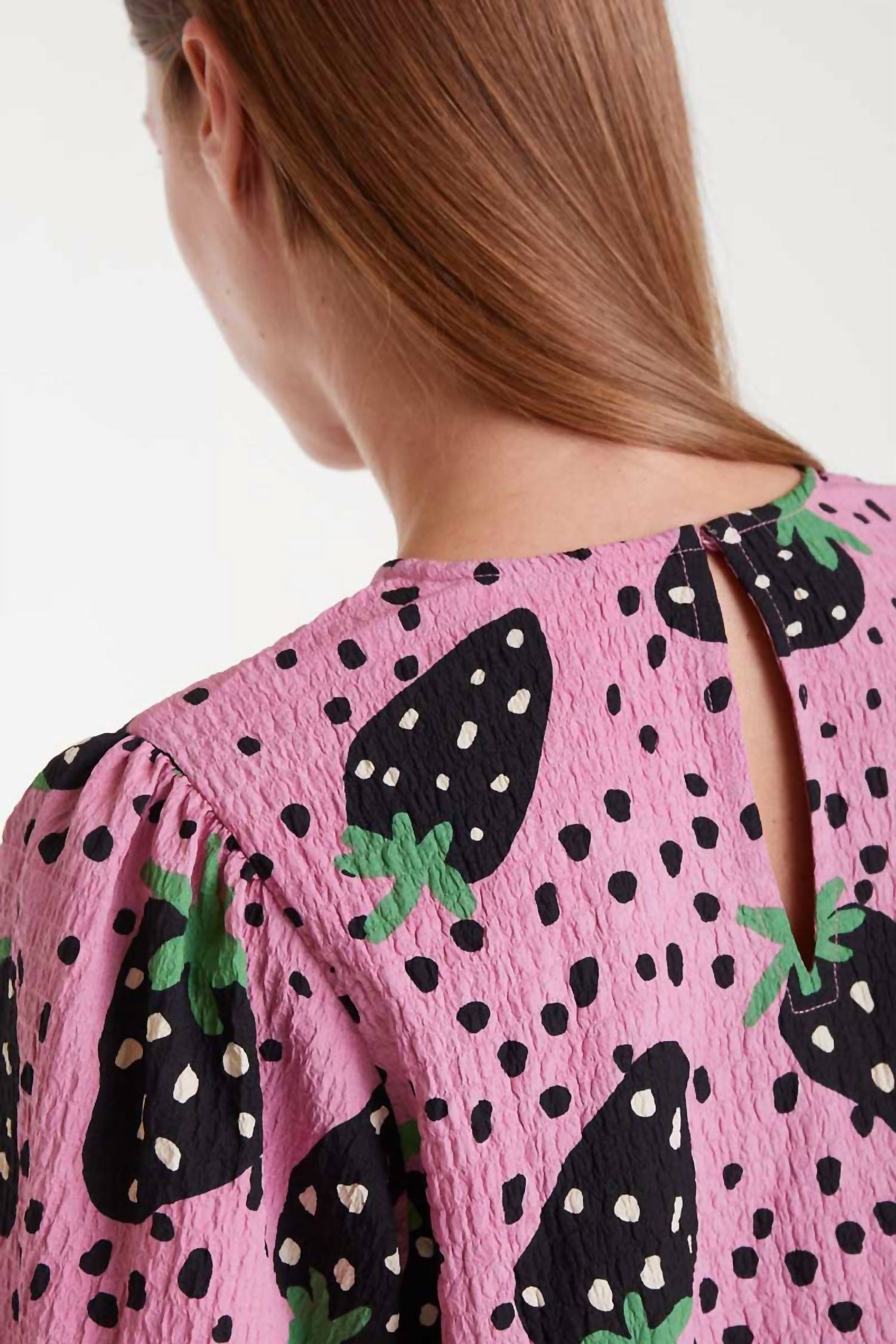 Compania Fantastica - Strawberry Polka Dot Blouse