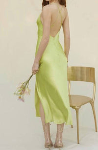 ASTR Cassandra Midi Dress in lime - women's dress - detail view