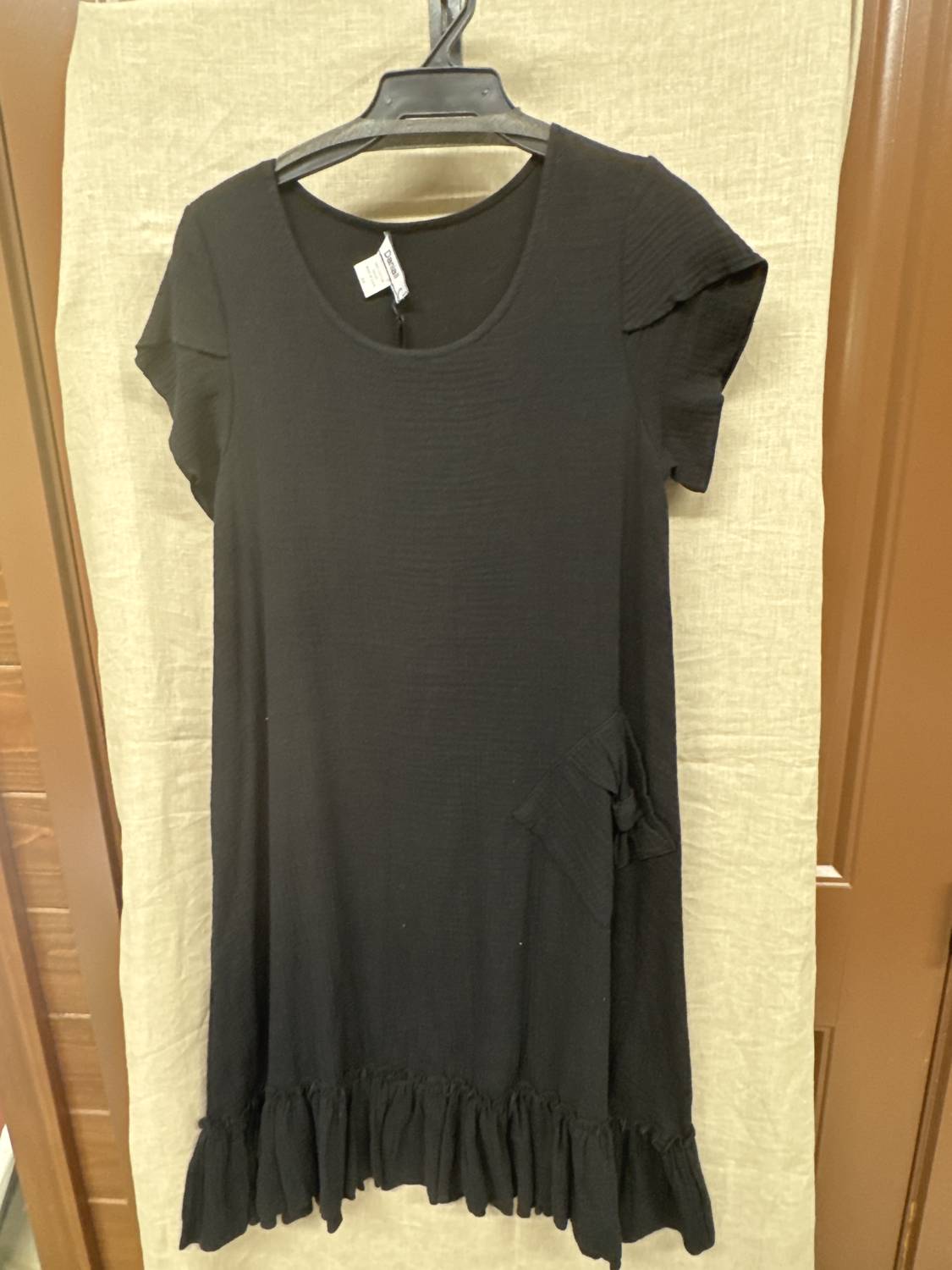 Daniali Women's Lined Gauze Dress in black - women's dress