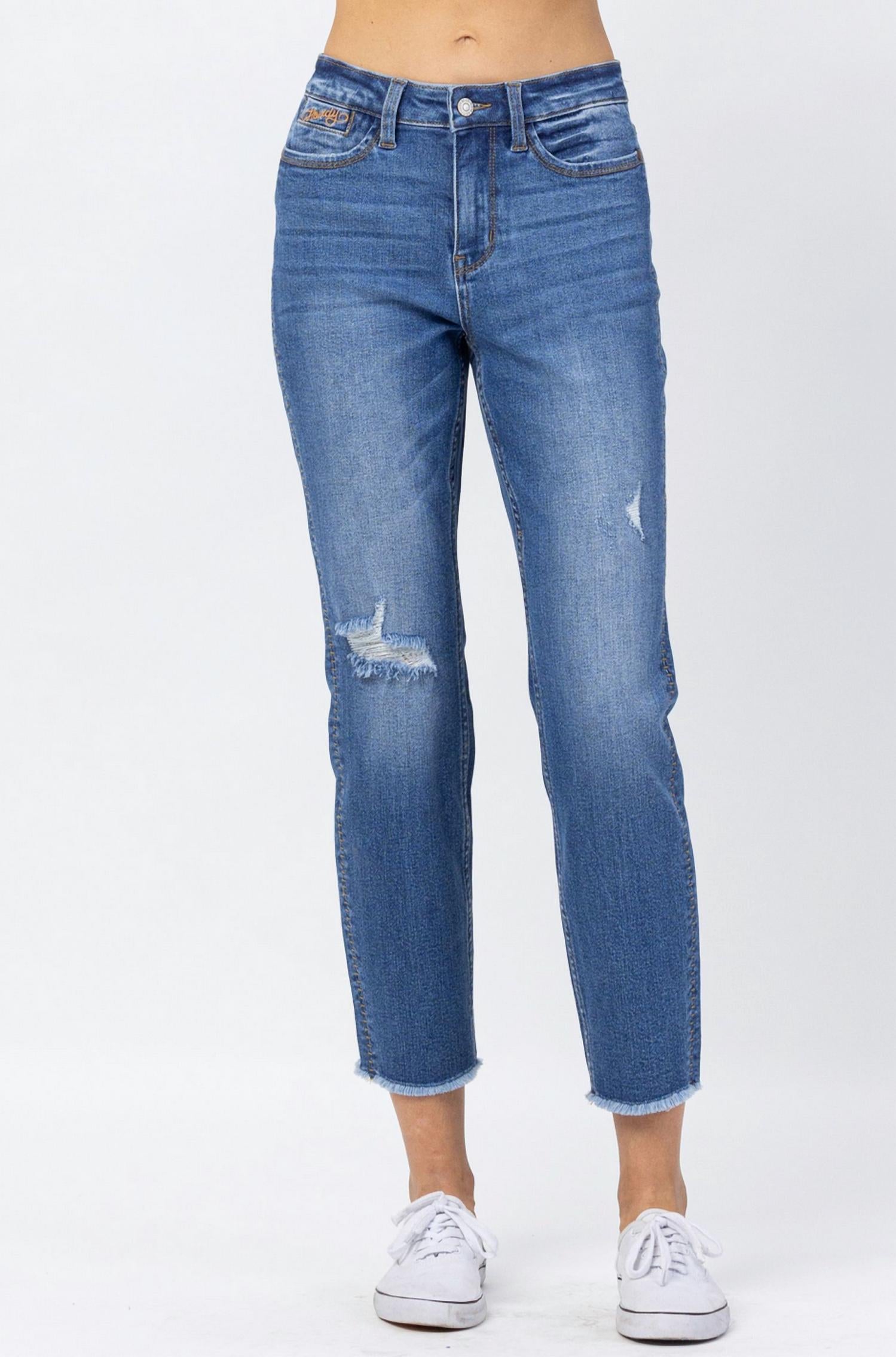 Judy Blue - Howdy High Waist Boyfriend Jean With Seam Stitch