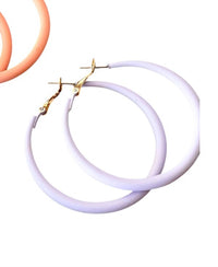 White Label - Women's Matte Pastel Hoop Earrings