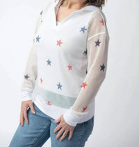 Michelle Mae - Americana Stars Mesh Hoodie