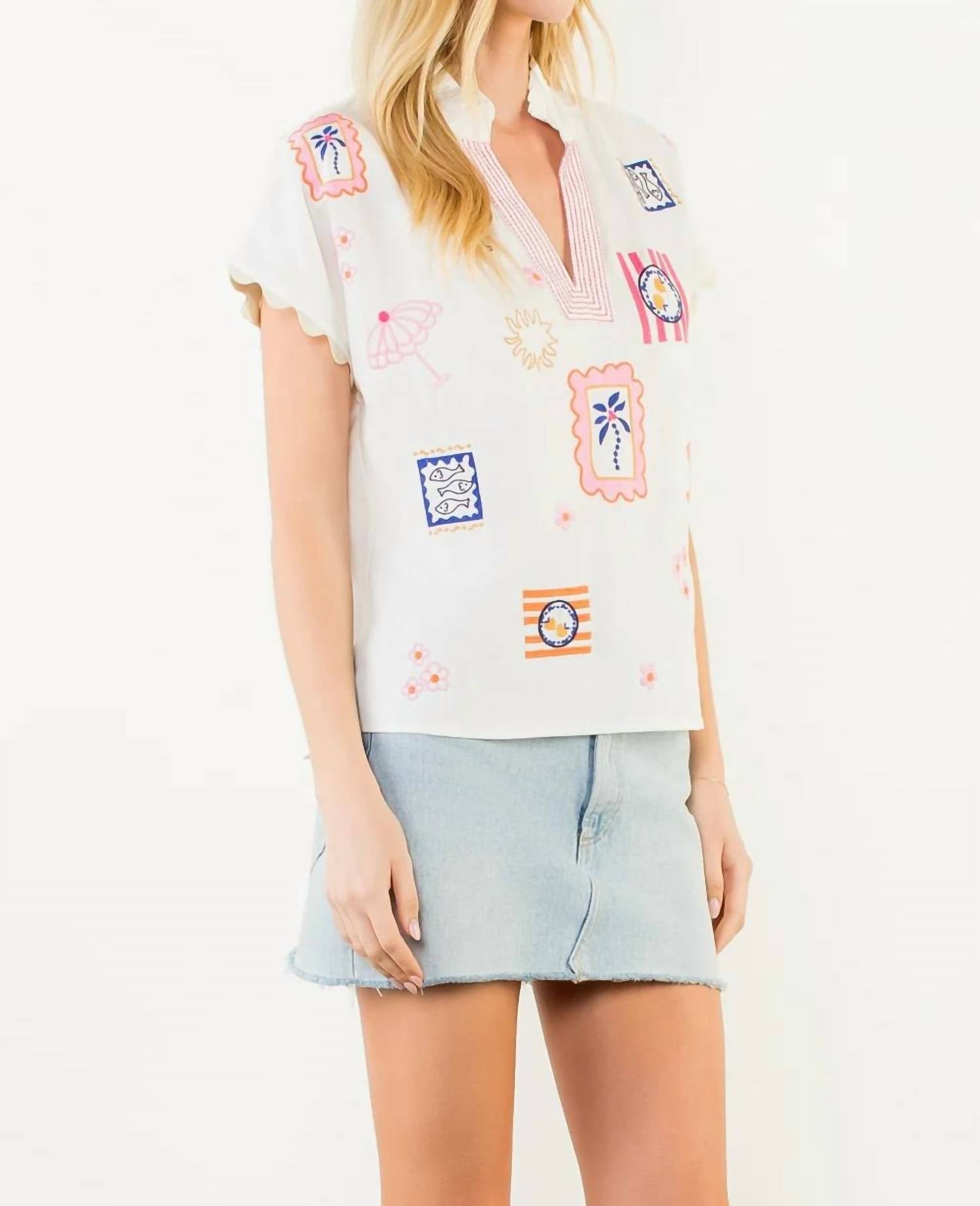 Thml - Coastal Stitch Top