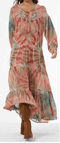 young fabulous & broke Callen Maxi Dress in deep rust venus wash - women's dress