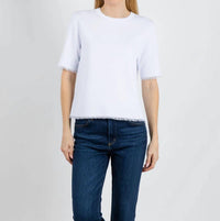 Elliott Lauren - Fringe Elbow Sleeve Sweater - Plus