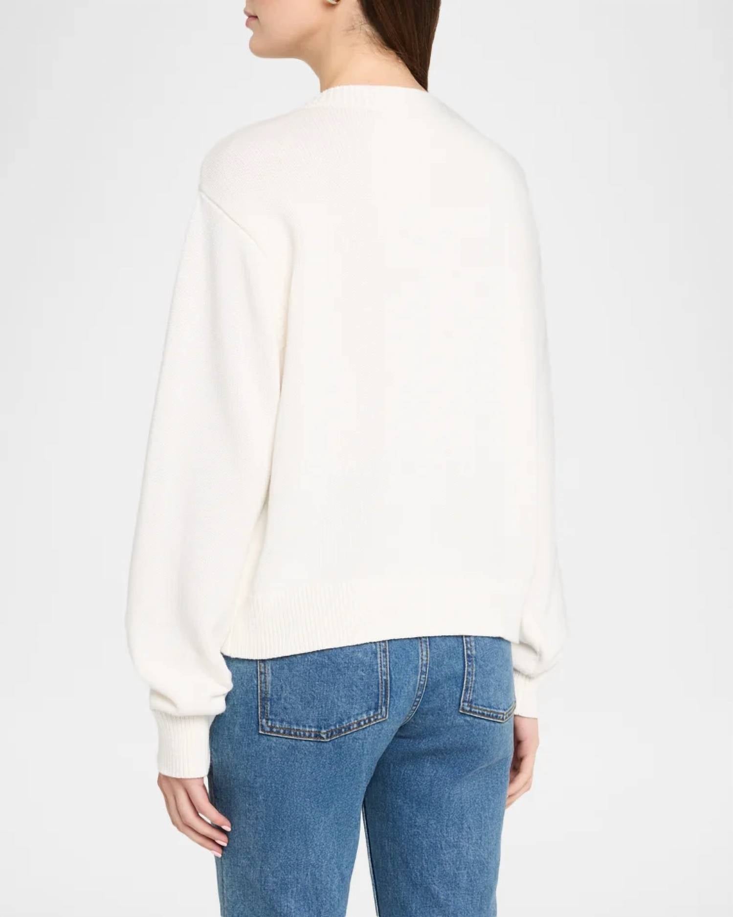 Loveshackfancy - Ty Flag Cotton Pullover Sweater