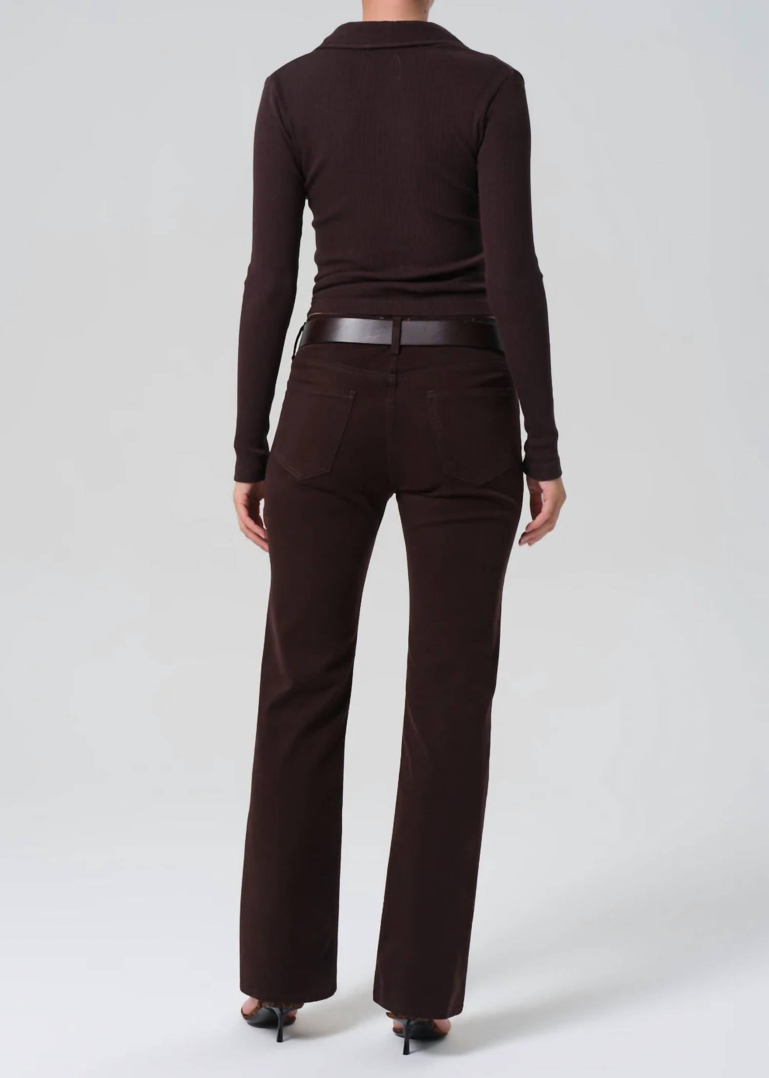 Citizens of Humanity Genova Low Rise Boot Jean in barrister - women's jeans - detail view