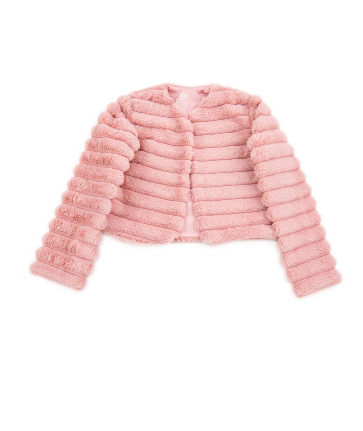 flowers by zoe Girls Fancy Faux Fur Jacket in pink - kids' jacket