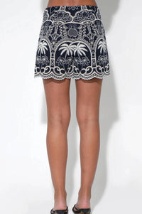 Adelyn Rae - Callie Scallop Cotton Embroidery Shorts