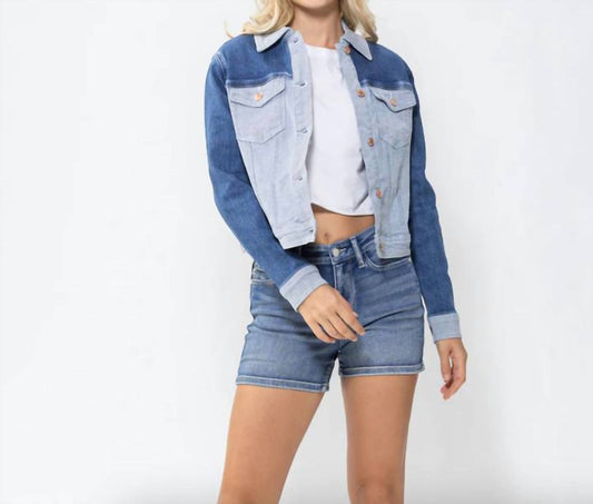 Judy Blue - Color Block Denim Jacket