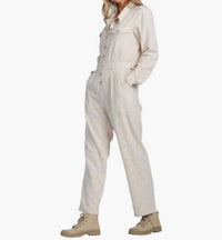 By Together - Striped Button-Down Jumpsuit