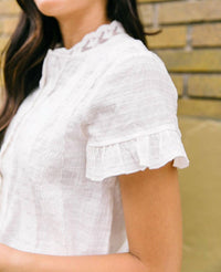 Sybil Lace Button-Down Blouse