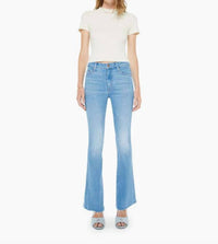 Mother - Weekender Mid Rise Flare Frayed Hem Jeans