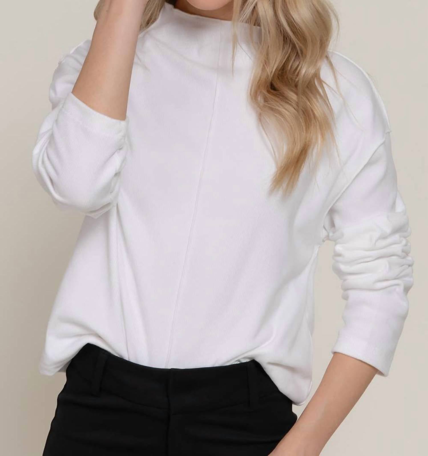 Active Basic - Frontier Brushed Rib Mock Neck Western Top