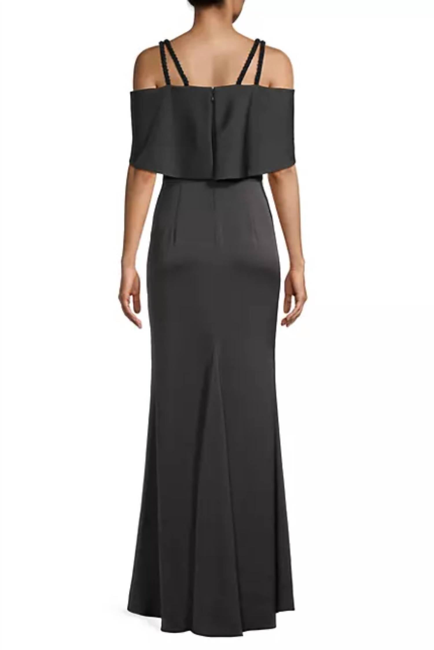 Aidan Mattox - Women's Double Strap Satin Column Gown